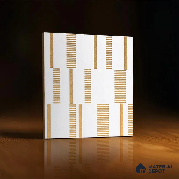 Highlighter Tiles  Tile TL 07251 Plana 8011 GLM (Gold) 1 ft x 1 ft Ceramic Matte Finish - 9 mm  | 2 mm Spacer is Mandatory (Sample)